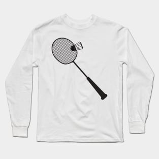 Badminton Player Minimalist Desing Long Sleeve T-Shirt